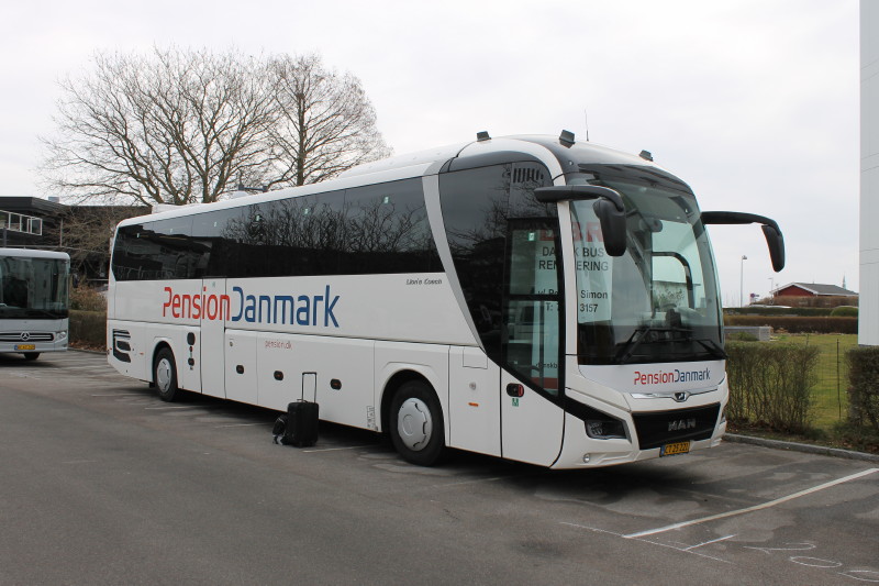 Dansk Bus Renovering har indrettet denne MAN Lion's Coach til mobil sundhedsklinik. Den er leveret til PensionDanmark.